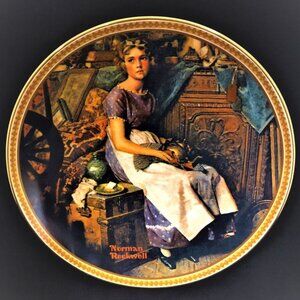 Knowles Norman Rockwell Rediscovered Women Collection "Dreaming in the Attic"